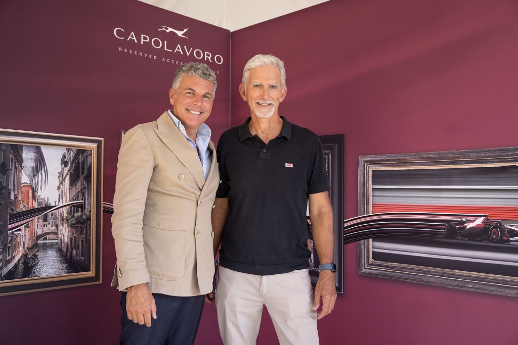 Carlo Bagnasco con Damon Hill, testimonial che collaborerà al progetto Capolavoro