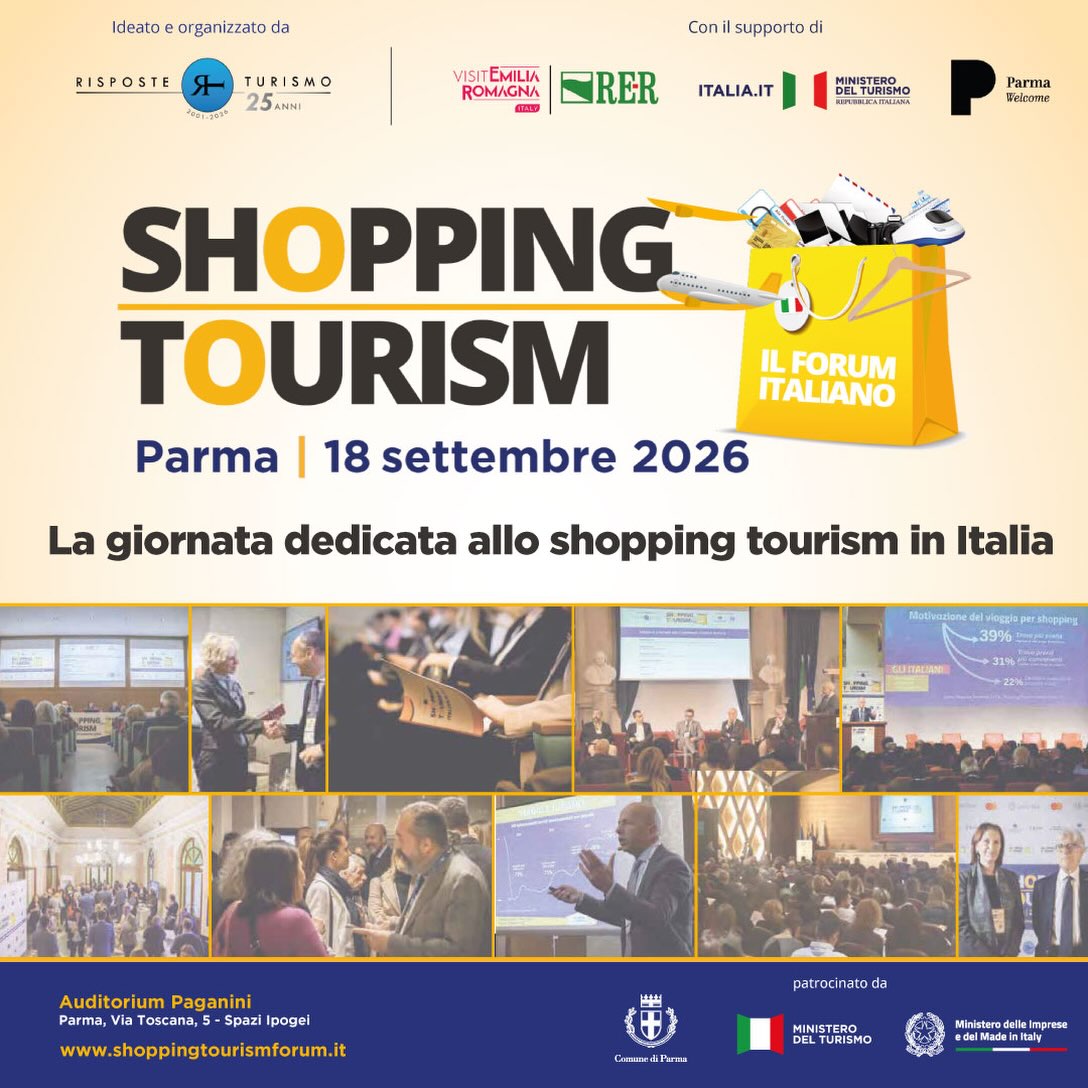 🛍️ Venerdì 18 settembre, Shopping Tourism – Il Forum Italiano arriva per…